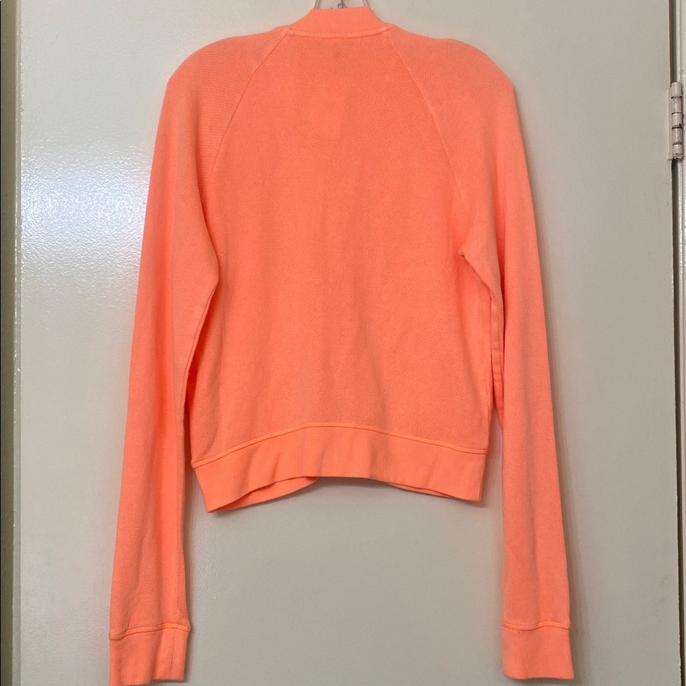 Skims neon orange terry zip sweater - Picture 4 of 4